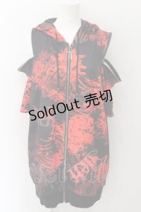 NieR Clothing / 2WAY OFF-ShoulderZIP OUTER F 彼岸花（レッド×ブラック） O-24-11-14-029-PU-TO-OW-OS