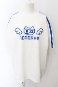 ACDC RAG / ドットネコ T  シロ×アオ O-24-11-14-030-PU-TS-IG-OS