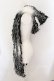 画像3: DEVIL FASHION / Long Hair Cat Ears Punk Hooded Scarf  ブラックｘホワイト O-24-11-16-063-PU-ZA-YM-OS (3)