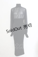 medenius / See-through Dress  ブラック O-24-11-26-085-GO-OP-OW-OS