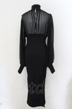 画像3: medenius / See-through Dress  ブラック O-24-11-26-085-GO-OP-OW-OS