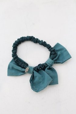 画像2: Jane Marple / Double Ribbons hair tie  グリーン O-24-11-26-105-JM-AC-OW-OS