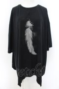 h.NAOTO / Angel Wings Super Size Tunic チュニック  ブラック O-24-11-28-061-HN-TO-IG-OS