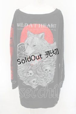 画像1: KILL STAR / Wild At HeartロングTシャツ XL ブラック×レッド O-24-11-29-055-SL-TO-OW-OS