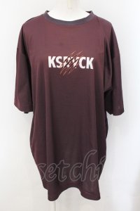 KRY CLOTHING / 「K0332T」Tシャツ  濃小豆色 O-24-11-29-059-EL-TO-OW-ZT0111