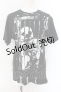 SEXY DYNAMITE LONDON / dark prison Tシャツ  ブラック×ホワイト O-24-12-05-059-PU-TO-OW-OS