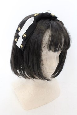 画像1: Angelic Pretty / Carnival Little Starカチューシャ  クロ×シロ O-24-12-05-074-AP-AC-OW-OS