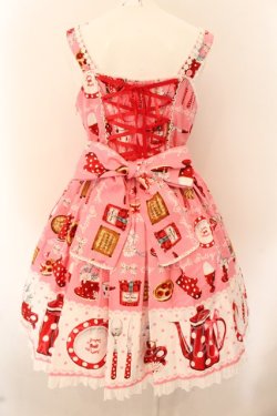 画像5: Angelic Pretty / French Cafe切替ジャンパースカート  ピンク O-24-12-05-014-AP-OP-OW-OS