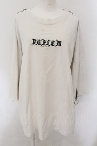 REFLEM / ダブルショルダージップデザインTシャツ F ホワイト O-24-12-05-016-PU-TO-YM-ZT0105-A