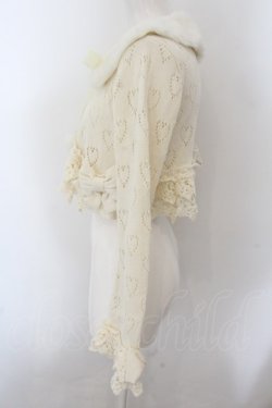 画像2: Angelic Pretty / Dolly Heartファー襟付ニットボレロ  アイボリー O-24-12-12-025-AP-TO-IG-OS