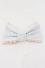 Angelic Pretty / ストライプリボンバレッタ  サックス O-24-12-12-053-AP-AC-IG-OS