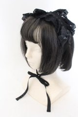 ATELIER PIERROT / Gothic Lattices Headdress  ブラック O-24-12-12-069-EL-AC-IG-OS