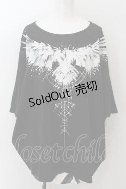 画像1: NOVESSEL / ドルマンポンチョTシャツ+ロングタンク2Pset F ブラックｘホワイト O-24-12-13-036-PU-TO-YM-OS