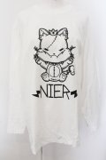 NieR Clothing / ミケプリントカットソー XL ホワイト O-24-12-14-035-PU-TO-IG-OS