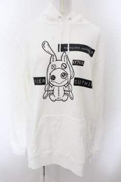 画像1: NieR Clothing / NieRちゃんプリントパーカー XL ホワイト O-24-12-14-042-PU-TO-IG-OS