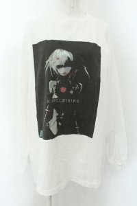 NieR Clothing / プリントカットソー XL ホワイト O-24-12-18-012-PU-TO-OW-OS