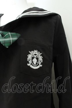 画像2: NieR Clothing / NieR WIDE SLEEVE制服セット【GREEN×BLACK】 F グリーン×ブラック O-24-12-18-032-PU-SK-OW-OS