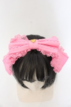 画像2: Angelic Pretty / レースハートチャームくるりんカチューシャ  濃ピンク O-24-12-21-058-AP-AC-IG-OS