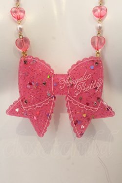 画像2: Angelic Pretty / きらめきリボンネックレス  ピンク O-24-12-21-063-AP-AC-IG-OS