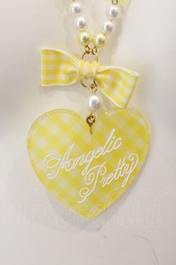 画像2: Angelic Pretty / Lovelyギンガムネックレス  イエロー O-24-12-21-067-AP-AC-IG-OS