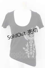 BPN / ラメウィングプリントTシャツ M ブラック O-24-12-25-083-GO-TS-IG-OS