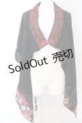 Qutie Frash / 4店舗限定カーディガン  ブラック×レッド O-24-12-25-127-QU-TO-OW-OS