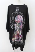 anko ROCK / 鳥かご監禁ダーティーガールＴシャツ  ブラック O-24-12-25-003-PU-TO-OW-OS