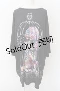 anko ROCK / 鳥かご監禁ダーティーガールＴシャツ  ブラック O-24-12-25-003-PU-TO-OW-OS