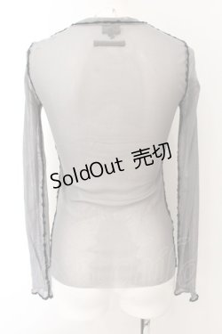 画像3: Jean Paul GAULTIER FEMME / 英字刺しゅうパワーネットトップス 40 グレー O-24-12-26-035-GO-TO-OW-OS