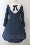 Amavel / Antique doll ヨーク切替ワンピース  ブルー O-24-12-26-008-CA-OP-IG-OS