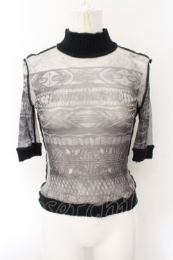 画像1: Jean Paul GAULTIER FEMME / パイル切替パワーネットトップス 40 グレー O-24-12-26-033-GO-TO-OW-OS