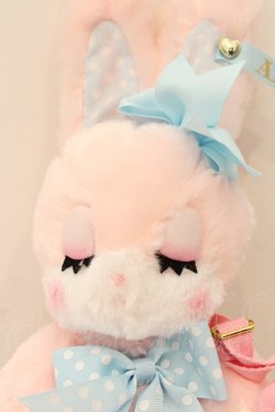 画像2: Angelic Pretty / Dreamyリリカルバニーぬいぐるみポーチ  ピンク×サックスリボン O-24-12-27-068-AP-BG-OW-OS