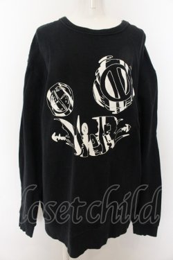 画像1: NieR Clothing / プリントトレーナー 2XL フェイス（ブラック） O-24-12-31-1050-PU-TO-OW-OS