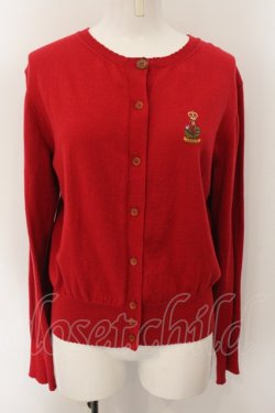 画像1: Jane Marple / 1450 Coat of arms emblem cardigan カーディガン M アカ O-25-01-09-017-JM-TO-IG-OS