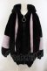 画像1: TRAVAS TOKYO / Drip Logo Faux Fur Hooodie  ブラック×パープル O-25-01-13-027-PU-CO-IG-OS (1)