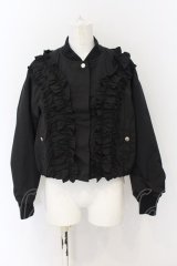 Jane Marple / Front frill padding jacket ジャケット M クロ O-25-01-15-012-JM-JA-IG-OS