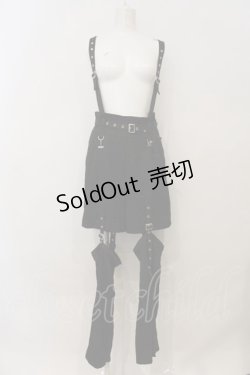 画像1: Amavel / Gothic Punk Nostalgic レッグカバーショートパンツ  クロ O-25-01-16-001-CA-PA-IG-OS