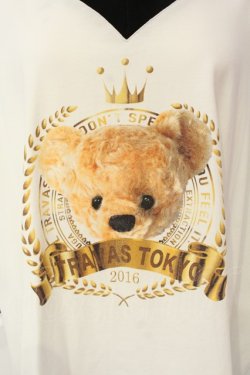 画像2: TRAVAS TOKYO / VネックBIG Tシャツ F ホワイト O-25-01-20-057-PU-TS-YM-OS