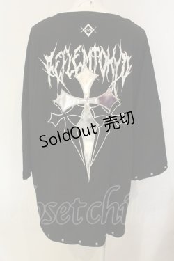 画像3: REFLEM / チェーン付きPUメタリックレザーアップリケ半袖Tシャツ F ブラック O-25-01-21-063-PU-TO-OW-OS