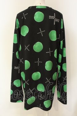 画像2: NieR Clothing / GREEN APPLE LONG CUTSEW カットソー  ブラック×グリーン O-25-01-23-059-PU-TO-IG-ZT280