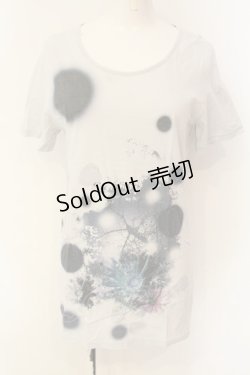 画像1: GADGET GROW / フラワープリントTシャツ M オフホワイト×ブルー系 O-25-01-23-069-GO-TS-IG-OS