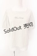 LEBECCA boutique / ロマンティックに生きるTシャツ  グレー O-25-01-25-074-EL-TO-OW-OS