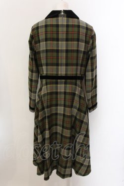 画像4: Jane Marple / Tartan check velvet trimming dress ドレス M グリーン O-25-01-25-080-JM-OP-IG-OS