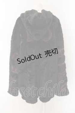 画像3: NieR Clothing / 超ふわもこZIP OUTER  ブラック×パープル O-25-01-27-1004-PU-TO-OW-OS