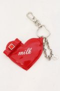 MILK / チェーン付きハートチャーム  アカ O-25-01-27-025-ML-ZA-OW-OS