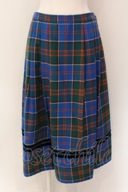 画像1: Jane Marple / Tartan check cocoon skirt スカート M グリーン O-25-01-28-044-JM-SK-IG-OS