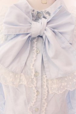 画像2: Angelic Pretty / ラウンドキュートボウタイブラウス  サックス O-25-01-31-035-AP-BL-IG-OS