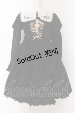 画像1: LingXi / Ivy embroidery Velvet dress　ワンピース XS クロ O-25-02-07-013-LO-OP-OW-OS