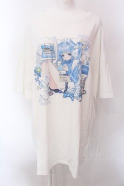 画像1: ililil / ねこみみてんしちゃんTシャツver2 F ホワイト O-25-02-22-033-PU-TS-YM-OS