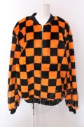 Candy Stripper / CHECKERED FLAG FUR BLOUSON ブルゾン  オレンジ×ブラック O-25-02-22-048-PU-CO-IG-OS